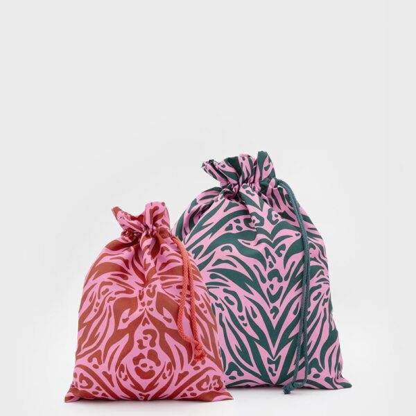 2-Pack Abstract Animal Print Drawscord Pouches